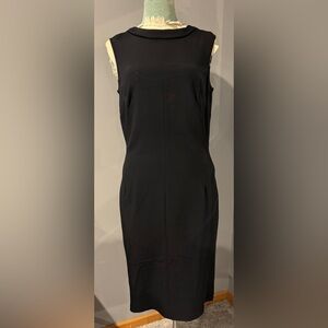 D&G Black Sleeveless Dress with zipper back and ribbon detail on sides. Size 44